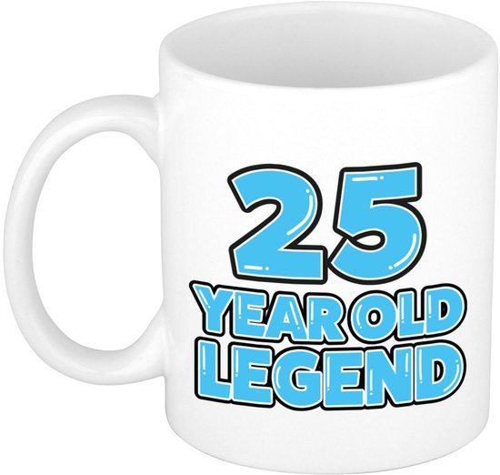 Mug cadeau d'anniversaire Bellatio Decorations 25 ans - So Old - Legend - Bleu - 300 ml - Céramique