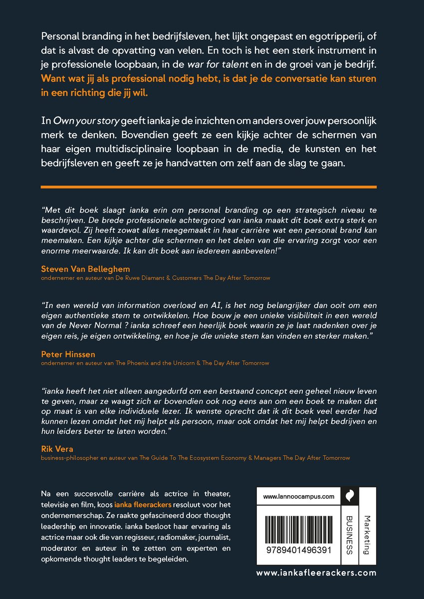 Own your story. Or someone else will. - back cover