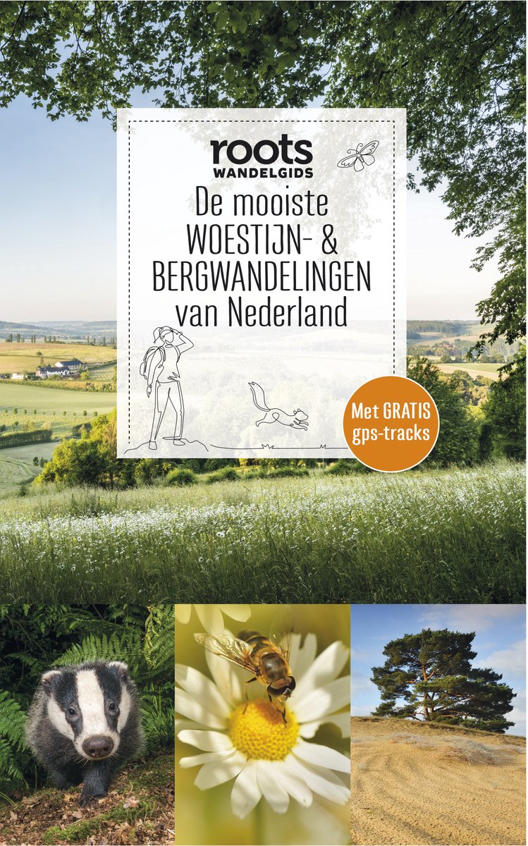 Omslag van Roots wandelgids 8 - De mooiste woestijn- & bergwandelingen van Nederland