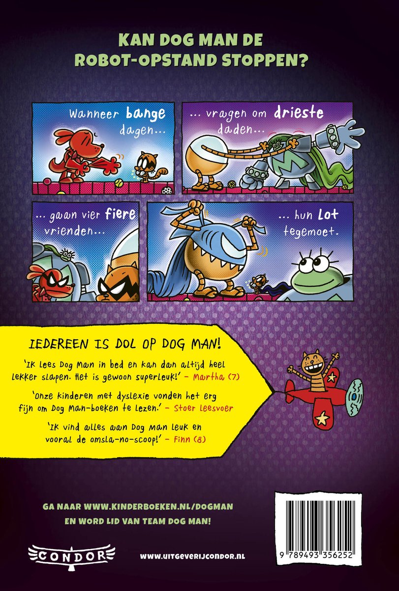 Dog Man 12 - Redder in rood - back cover
