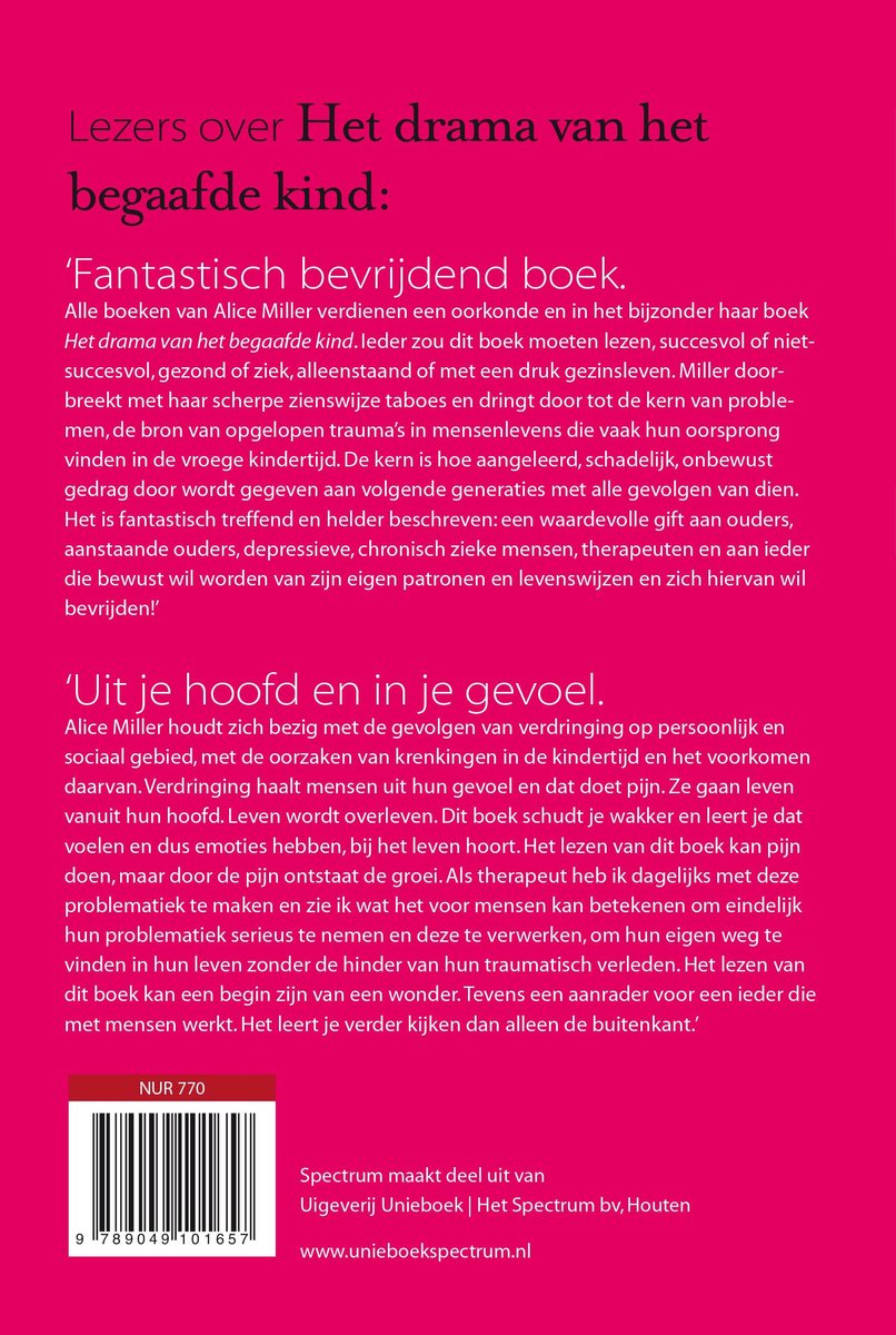 Drama van het begaafde kind - back cover