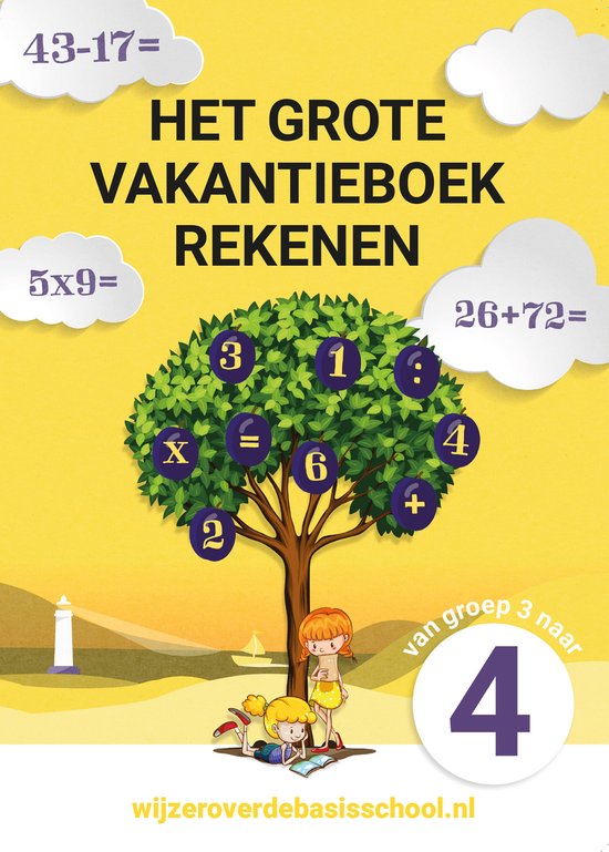 Het Grote Vakantieboek Rekenen - van groep 3 naar groep 4 -  ... - cover