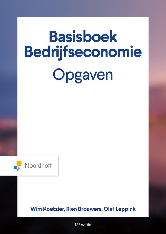 Basisboek Bedrijfseconomie, Opgaven - cover