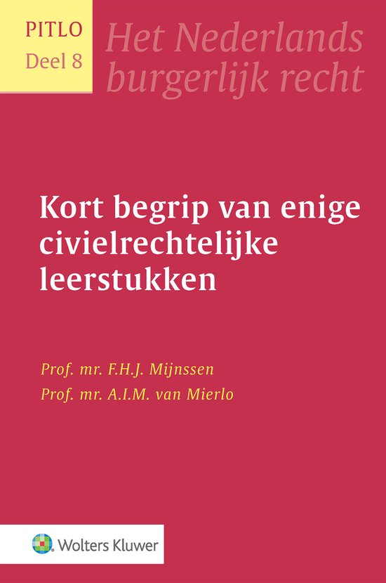 Kort begrip van enige civielrechtelijke leerstukken - cover