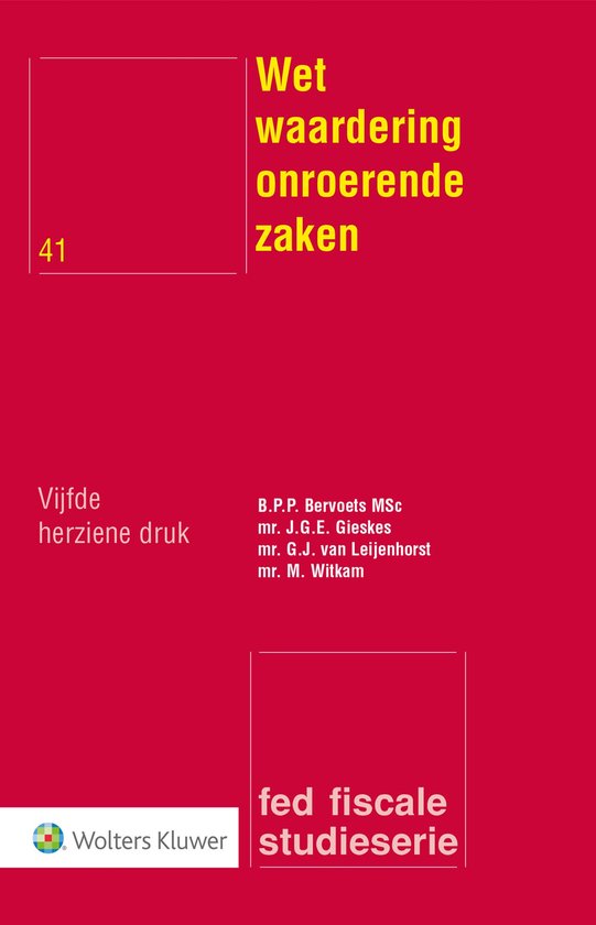 Fed fiscale studieserie 41 - Wet waardering onroerende zaken - cover