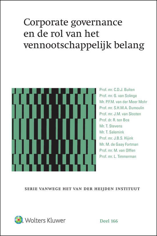 Corporate governance en de rol van het vennootschappelijk be ... - cover