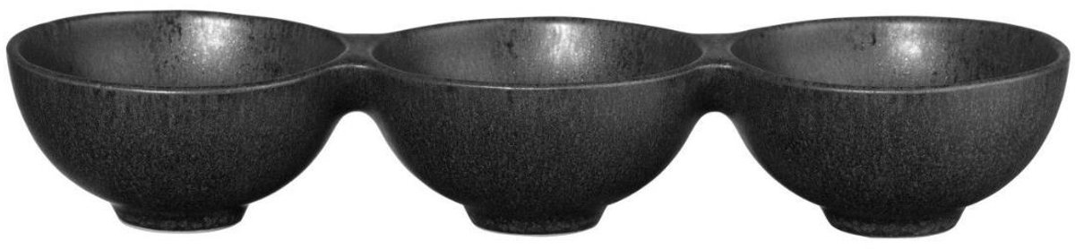 ASA 3-delige kom, zwart ijzer 10,5 x 32 cm, h. 6 cm