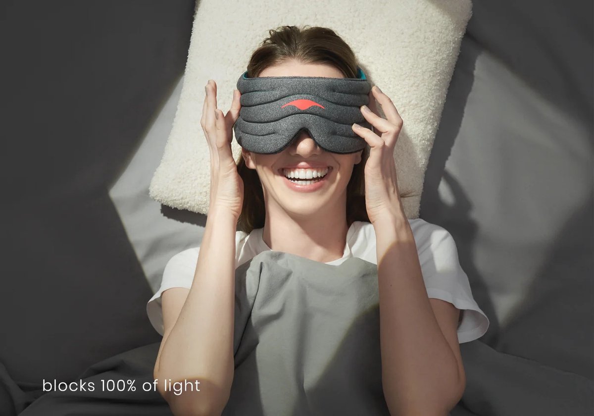 Manta WEIGHTED Sleep Mask - Verzwaard slaapmasker – 100% verduisterend – Geen druk op ogen – Zacht & ademend – Volledig verstelbaar – Voor diepe ontspanning en betere slaap - Geschikt voor zijslapers — afbeelding 16