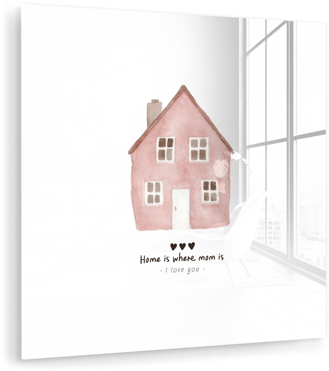 Huisje - Roze - Quote - Moeder