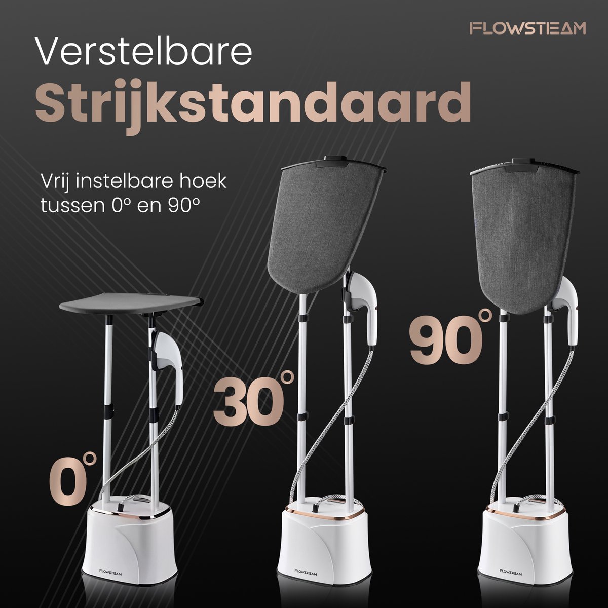 FLOWSTEAM® PRO Kledingstomer - Handstomer - Stoomreiniger - Stoomapparaat Kleding - 150 Minuten Stomen - 2.5M Snoer - Wit — cadeau in Wonen & Interieur - foto 6