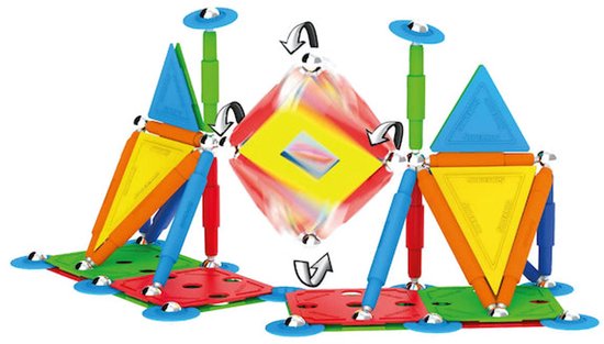 Magneet speelgoed Supermag Multicolor 85 SM0658 Multikleur