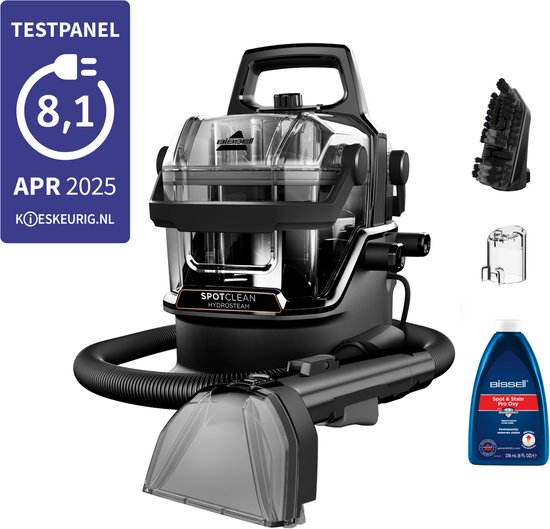 BISSELL SpotClean HydroSteam Select Draagbare Vlekkenreiniger - Met HydroSteam Technologie - Tapijtreiniger & Stoomreiniger voor Bank, Auto & Matras - Carpet Cleaner Apparaat - 3 Reinigingsmodi - Reinigingsmachine - Zetelreiniger - 3697N