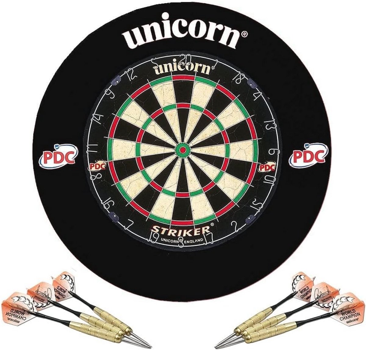 Striker Dartbord Set met Surround en Darts – Thuis Darten