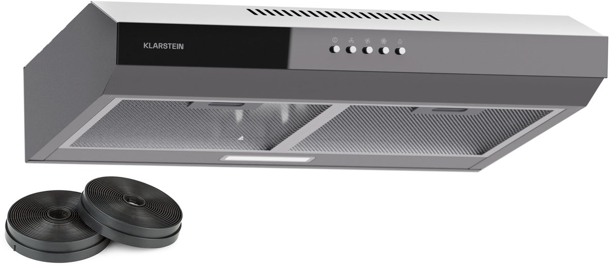 Klarstein Contempo 60 - Afzuigkap - Onderbouw - 60 cm - Zilver