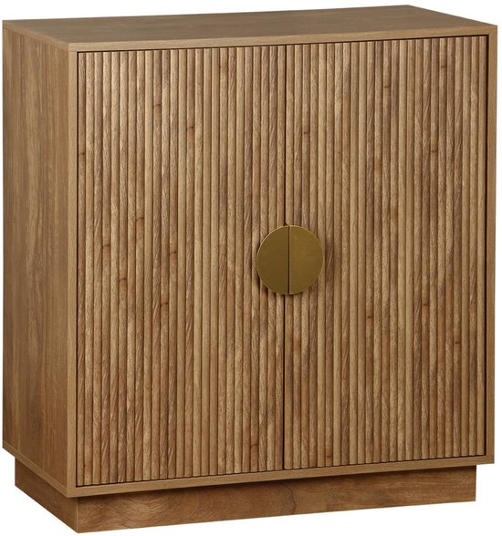 sweeek - Kastje 2 deuren gegroefd mangohouteffect 80cm - celian