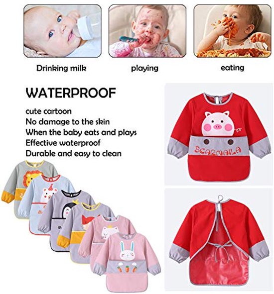 XIEJINJIA 2 Set Kids Schort en Chef Hoed Kind Waterdichte