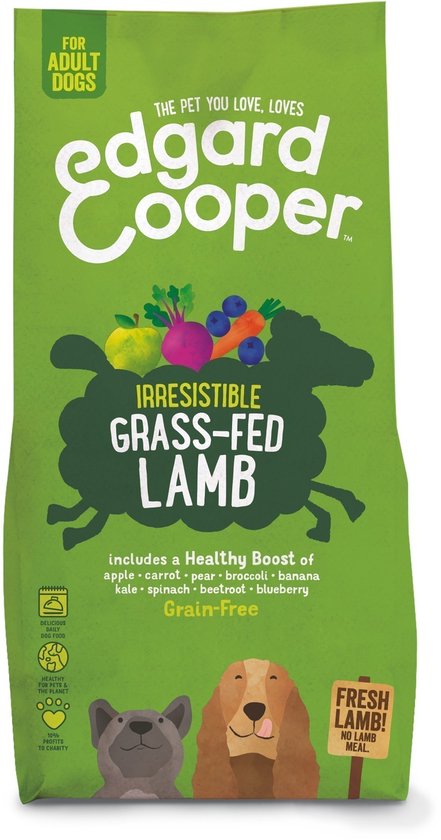 Edgard & Cooper Irresistible Grass-Fed Lamb Adult Lam&Appel&Wortel - Hondenvoer - 7 kg