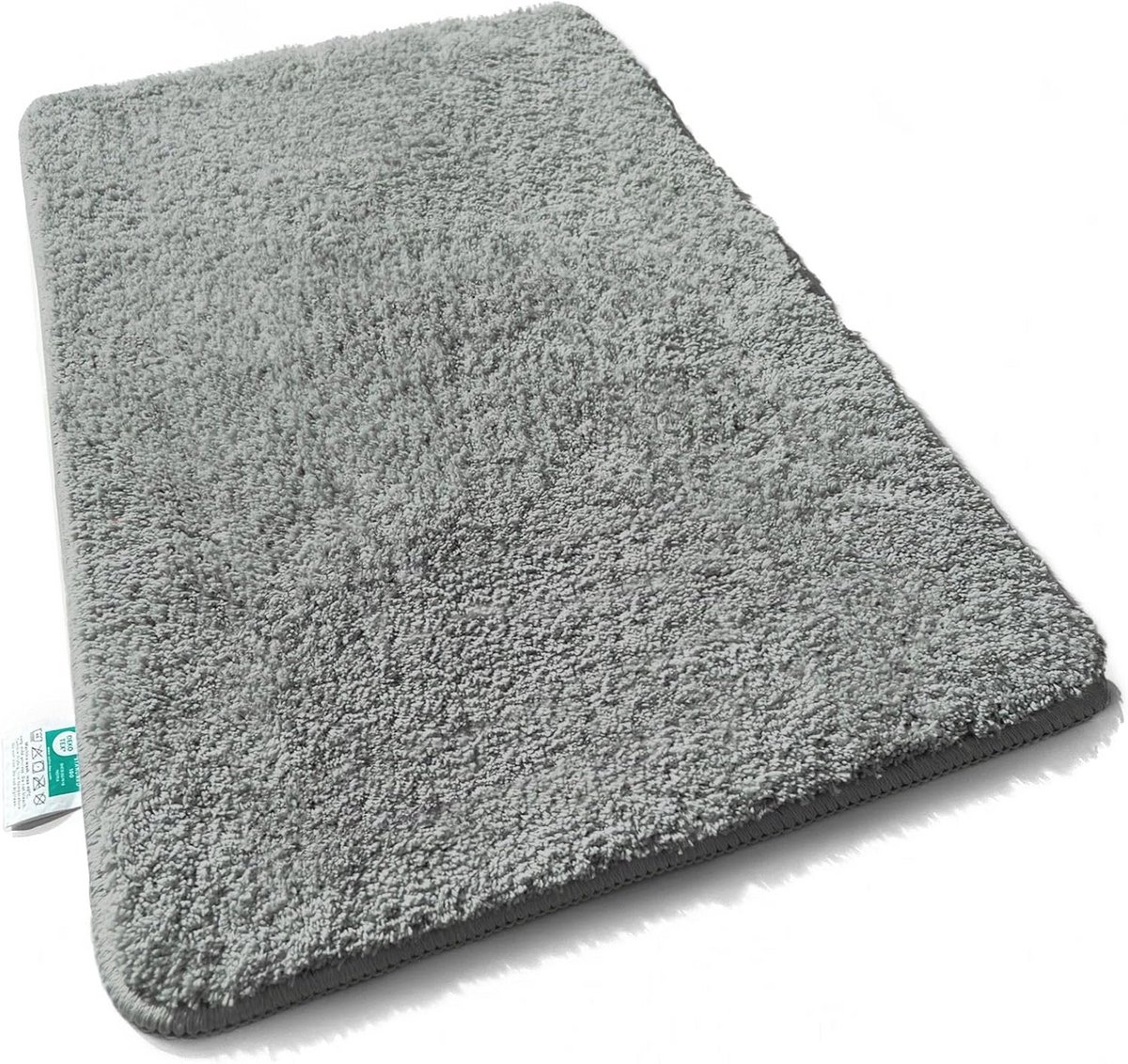 Hoge Pool Badmat - Zacht, Pluizig en Antislip Badkamertapijt in Shaggy Look - Wasbaar en Verkrijgbaar in 16 Kleuren & 6 Maten - 50 x 80 cm - Donkergrijs