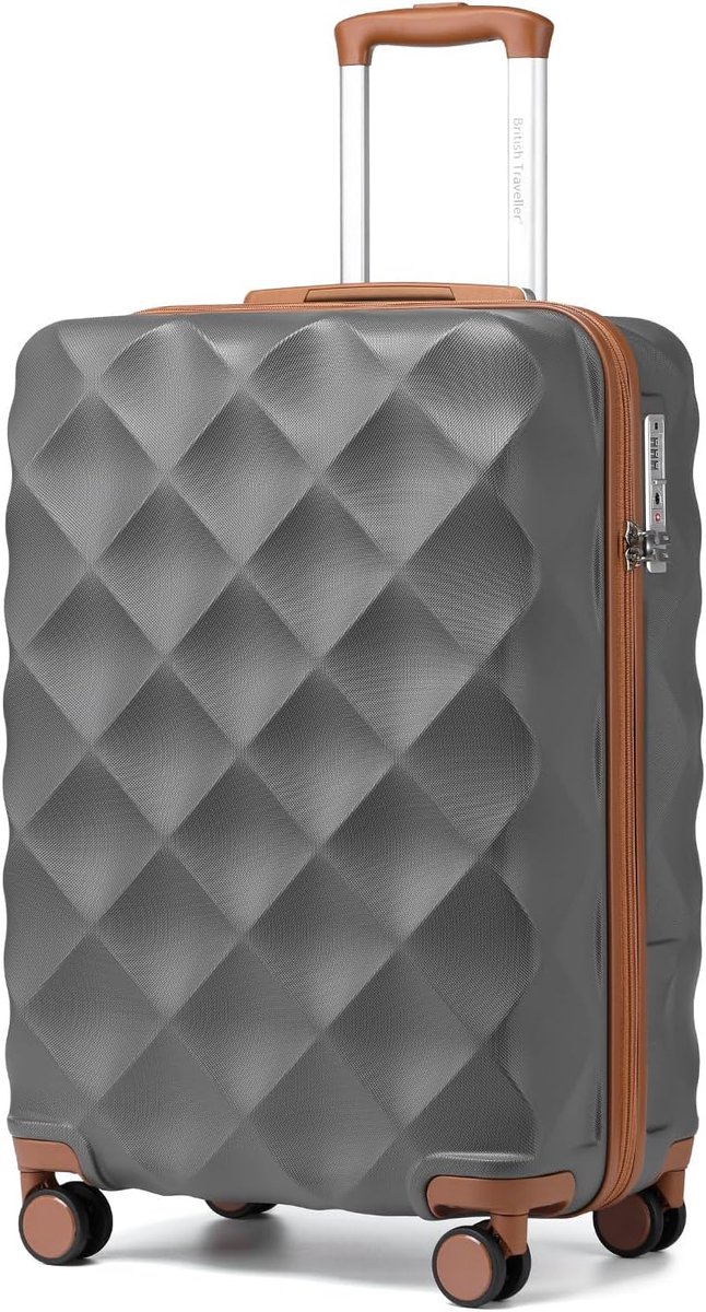 Ibenzoa® Robuuste Trolley Koffer met Versterkte TSA-Beveiliging en Duurzame Materialen voor Intensief Reizen