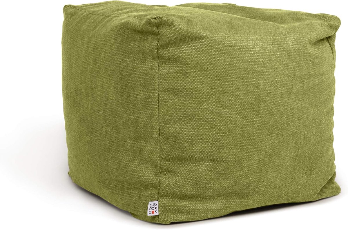 Zachte Zitzak Cube Groen - 42x42 cm - Afneembare Hoes - Comfortabele Poef