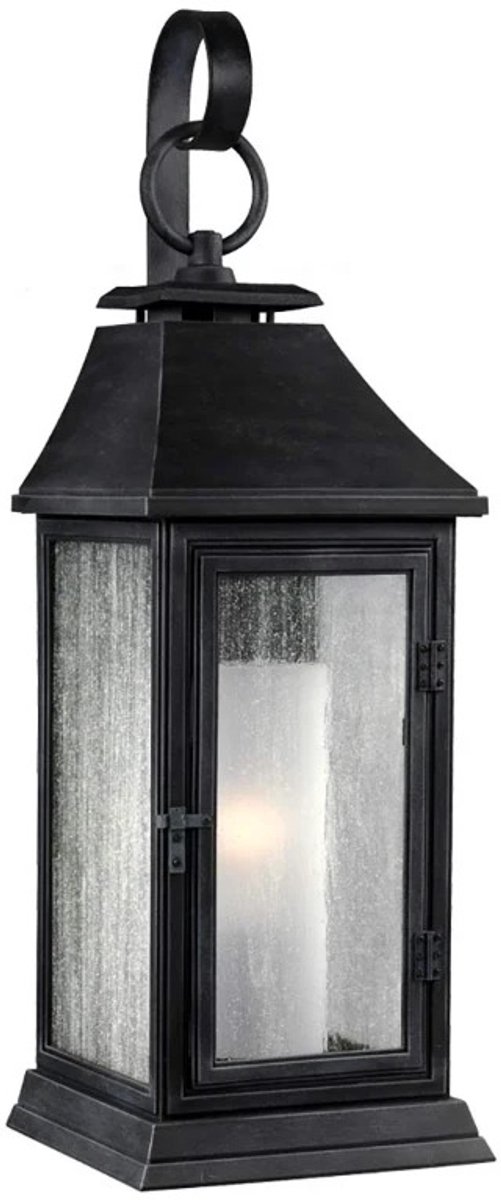 Feiss LED Wand Buitenlamp Shepherd | 1X E27 Max 60W | IP44 | Dimbaar | Dark Weathered Zinc