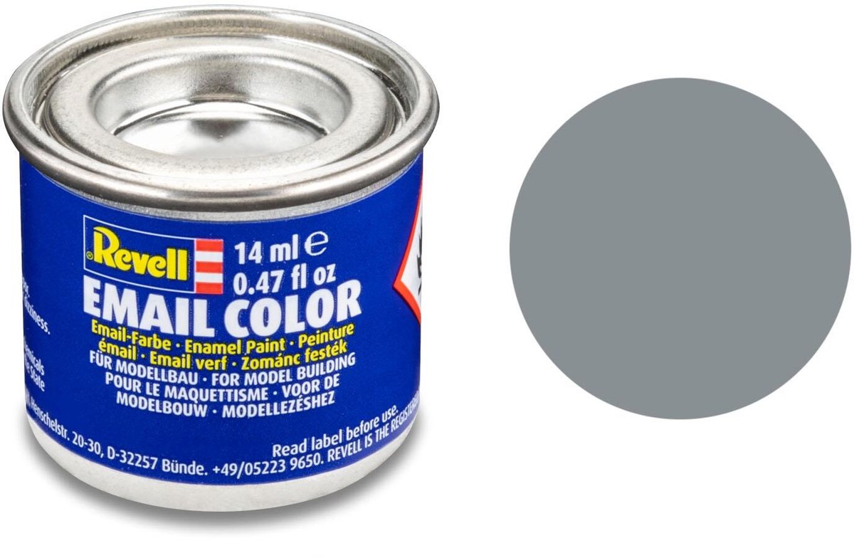 Revell Hobbyverf Enamel verf - #43 Middle Grey - Matt - USAF - Enamel - Verf potje - 14 ml