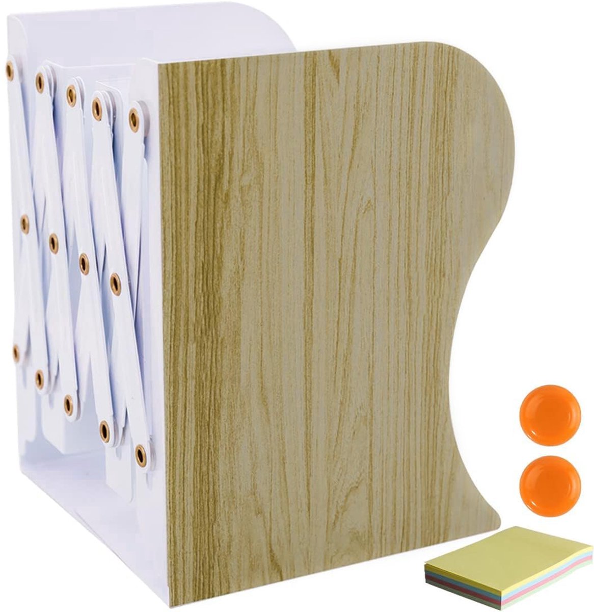 Ibenzoa® Verstelbare Metalen Boekensteunen met Uittrekbare Lengte en Magnetische Grip