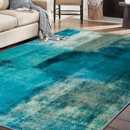 Woonkamertapijt, 150 x 210 cm, antislip, laagpolig tapijt in abstract Woonkamertapijt, 150 x 210 cm, antislip, laagpolig tapijt in abstract