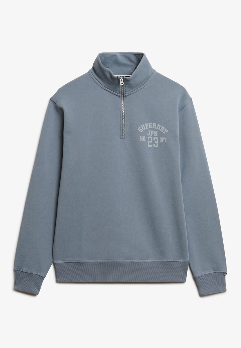 Superdry Trui Athletic Ess Half Zip M2014089a 9j0 Flint Stone Mannen Blauw