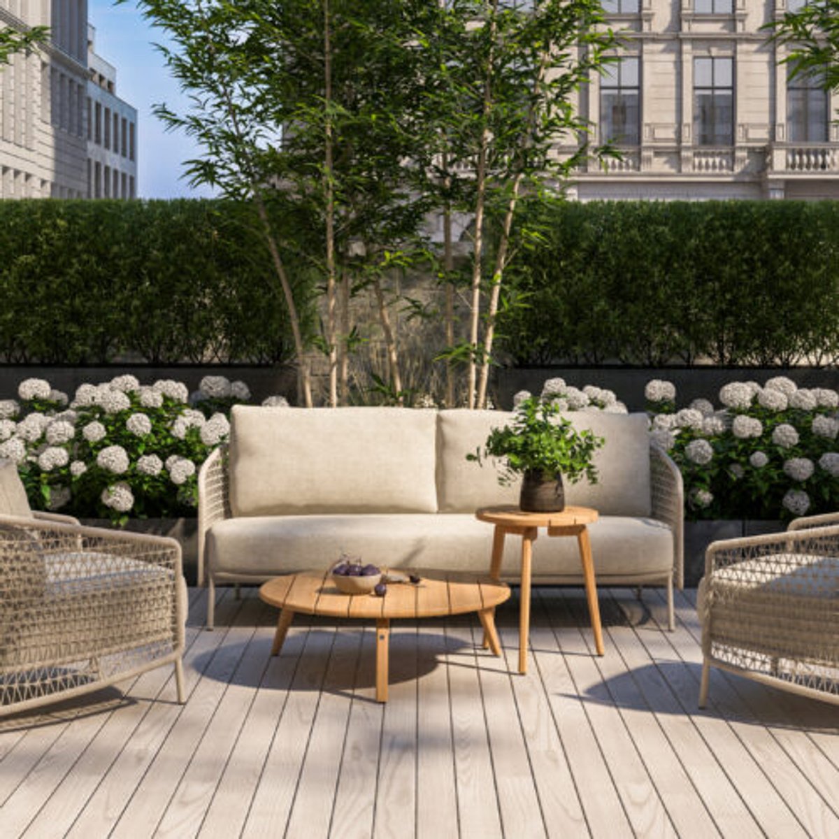 4 Seasons Outdoor Puccini repose-pieds - latte