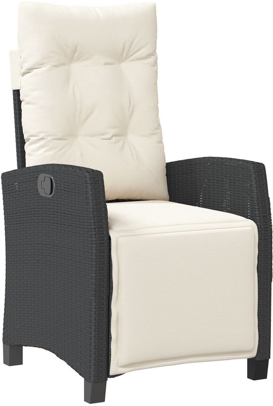 vidaXL - Ensemble de jardin 7 pièces - en - noir - poly - rotin