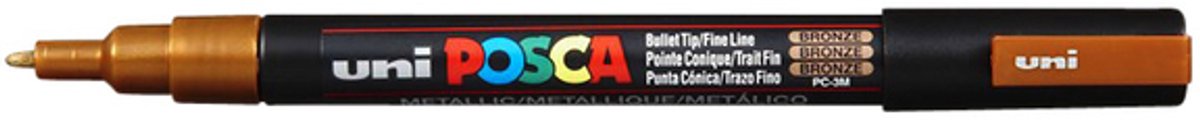 Paintmarker uni posca pc3m f brons | 12 stuks