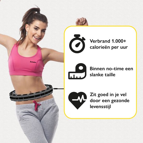 Verzwaarde fitnesshoelahoep SOFT ORIGINAL 1.5 kg