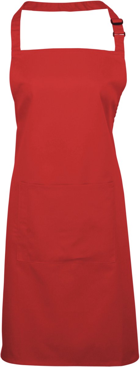 Schort/Tuniek/Werkblouse Unisex One Size Premier Red 65% Polyester, 35% Katoen