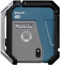 Makita radio met turquoise body, zilveren speakergrill met Makita logo en Bluetooth/DAB+ indicatie.