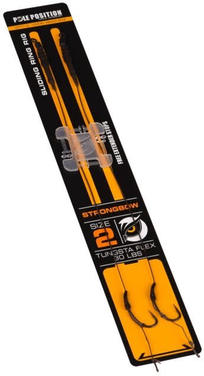 Pole Position Sliding Ring Rig - Strongbow 20cm (2 pcs) - Maat : Haak 4