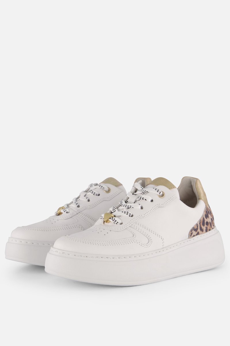 Gabor Leopard Sneakers wit Leer - Maat 38.5