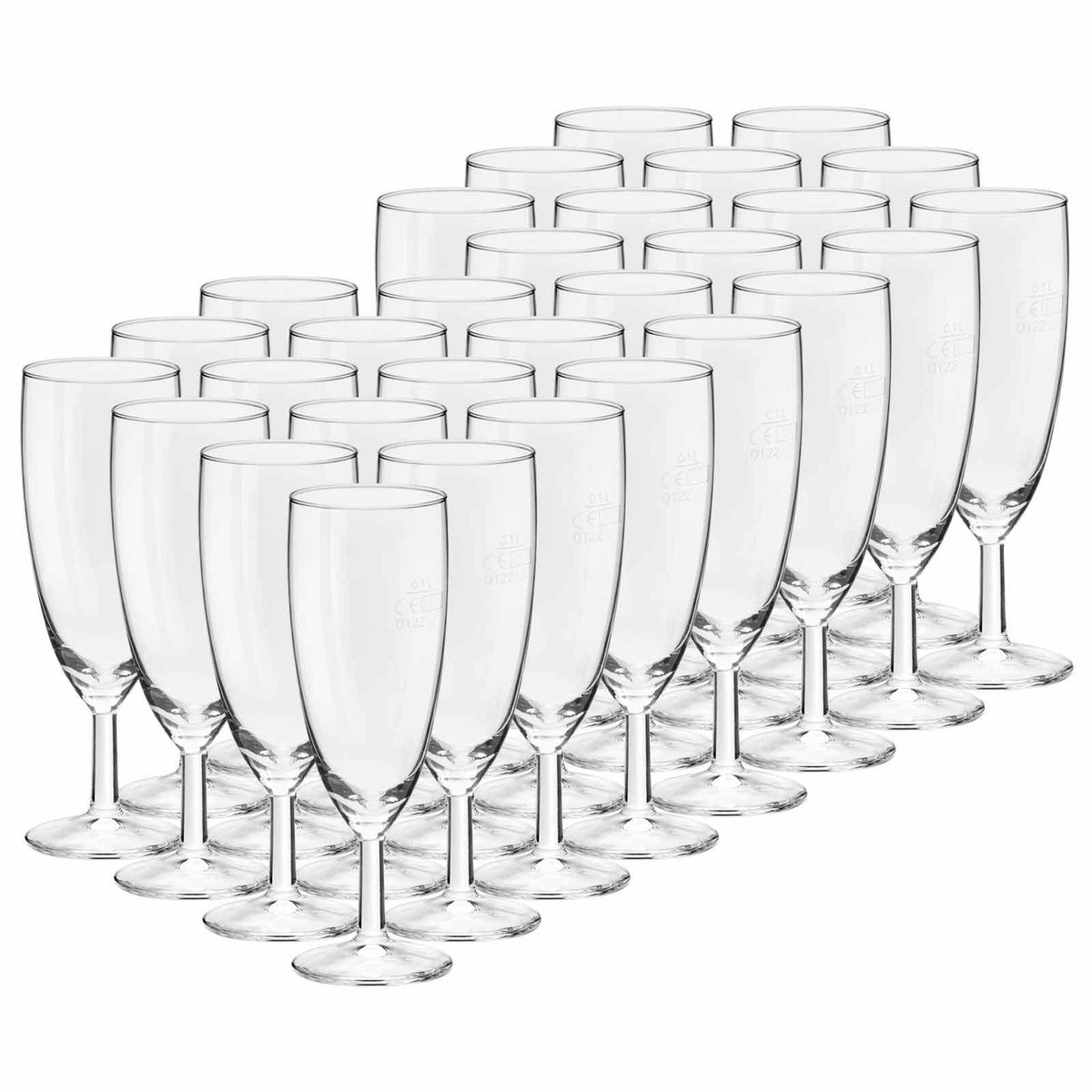 Sektgläser geeicht Royalty 0,1 l Set van 30