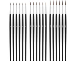 Fijne Tip Penseel Set - Miniatuur Verf Borstels - 30 Stuks