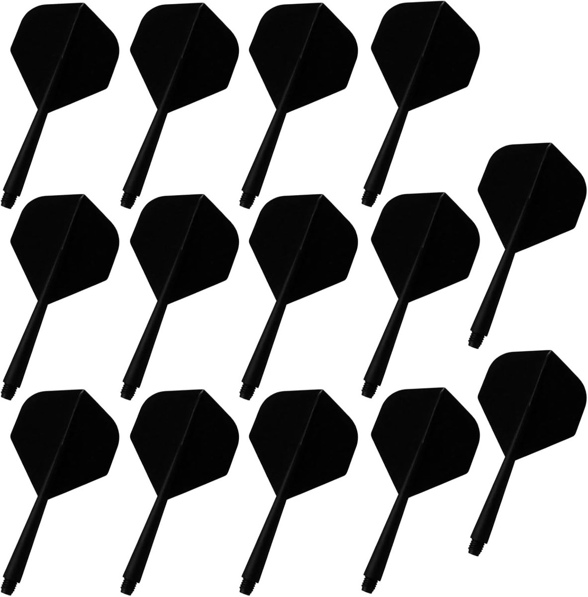 Dartpijlaccessoires - dartflights en shafts - 14 stuks - zwart