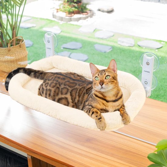 Stunq Kattenraam Hangmat met Veilig Metalen Frame en Macramé Kwastjes | bol