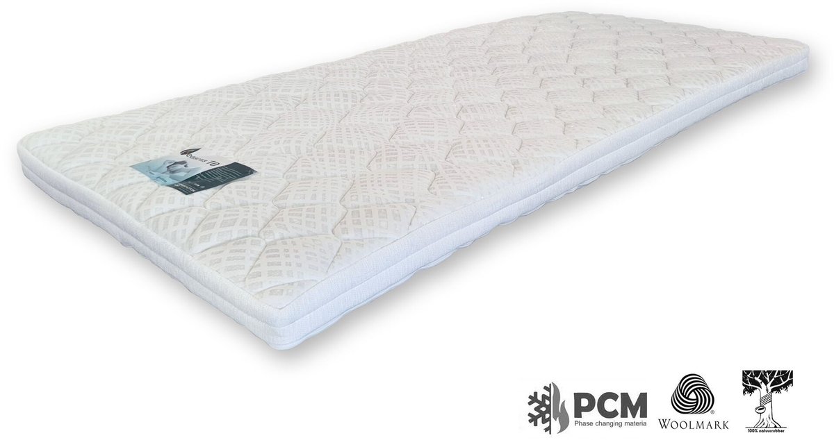 Mahoton Topmatras Seasons 10 Natuurrubber Soft 180x200 cm - met gratis Teddy molton