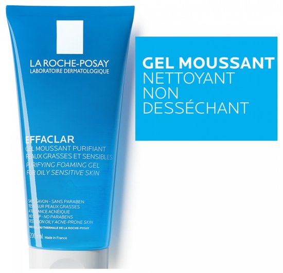 La Roche-Posay Effaclar Zuiverende Reinigingsgel +M - voor een Vette, Onzuivere Huid met Neiging tot Acne - 200ml