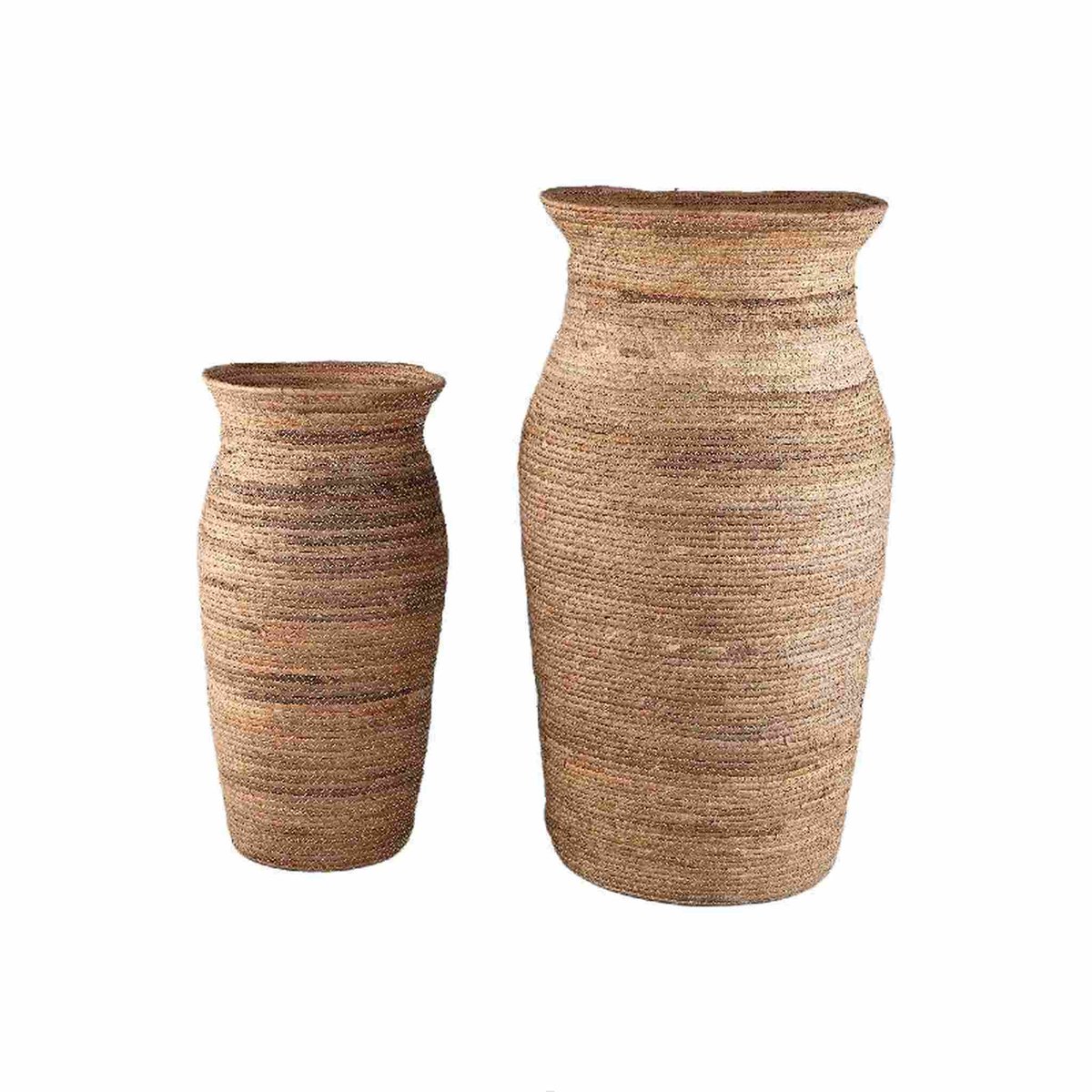 PTMD Mand Victoria - 36x36x76 cm - Gras - Naturel - Set van 2