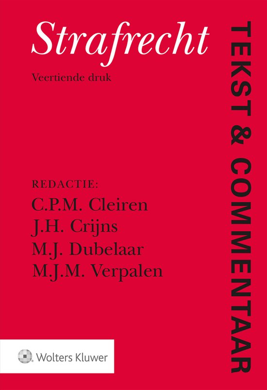 Tekst & Commentaar - Strafrecht - cover