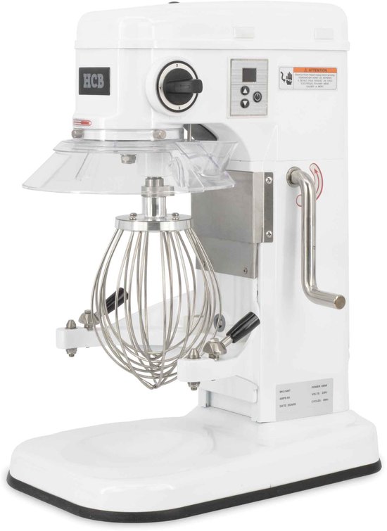 HCB® - Professionele Horeca Planeetmenger - 10 liter - 230V - RVS / INOX deegmachine - Kneedmachine - Keuken machine - Planeetmixer - Deegkneder machine - Spiraalkneder - 55 kg - 6497 van HCB — afbeelding 5