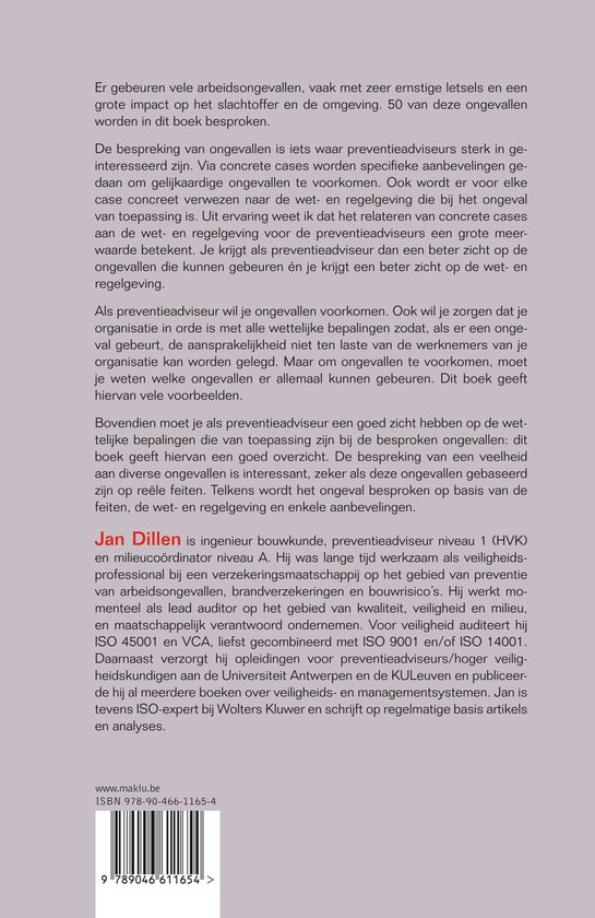 Analyse van 50 arbeidsongevallen