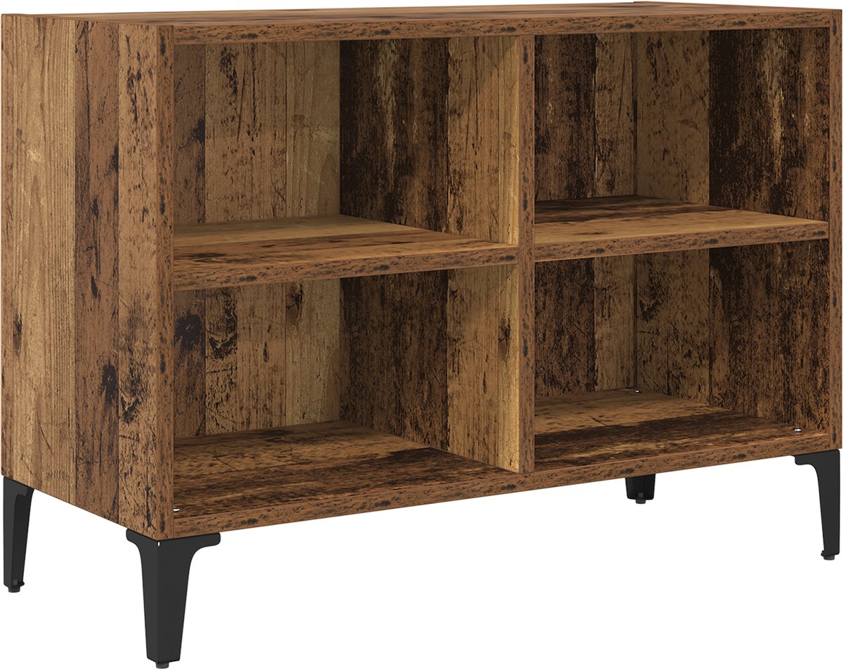 vidaXL - Tv-meubelset - Wandgemonteerd - Bruin - Geconstrueerd - hout