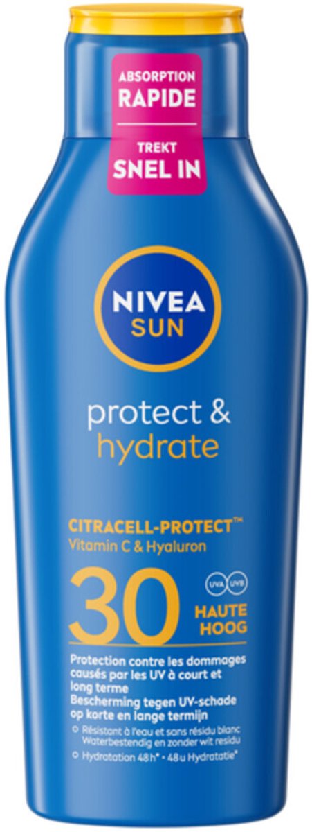 Goedkoopste 3x Nivea Sun Protect & Hydrate Zonnemelk SPF 30 400 ml