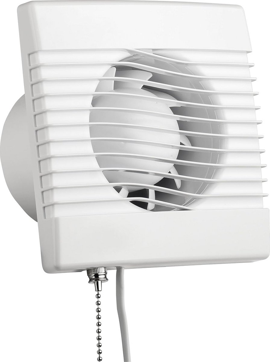 Badkamerventilator Ø 100 mm met trekschakelaar - Ideaal voor Keuken, Badkamer en Woonkamer